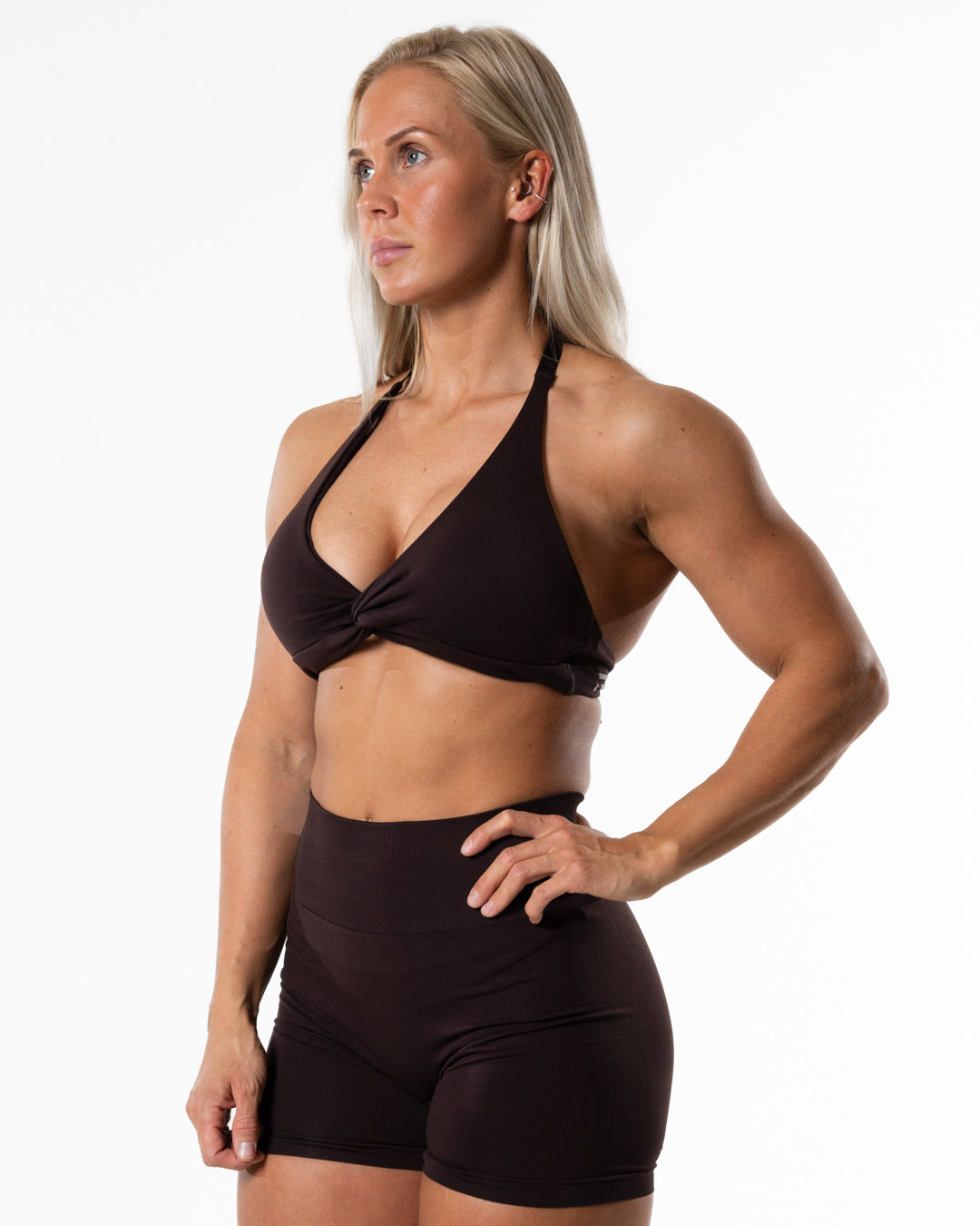 Prime Halterneck Top - Deep Burgundy